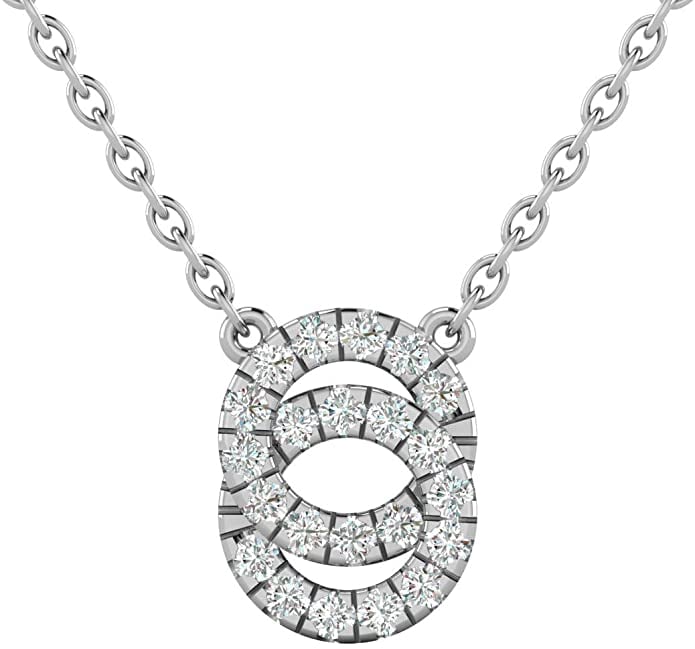 Privosa Natural Diamond Linked-Hoop Pendant