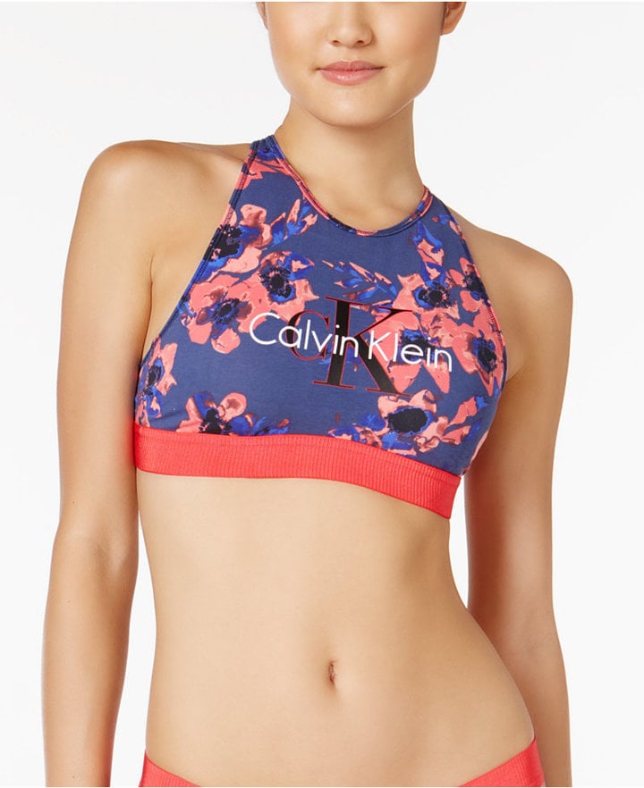 Calvin Klein Low-Impact Retro Logo Bralette QF1642