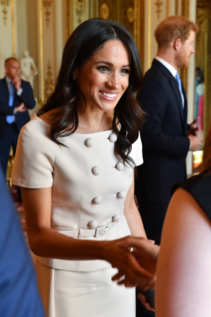 Meghan Markle Pink Prada Dress at Queen's Leader Awards 2018 | POPSUGAR  Fashion