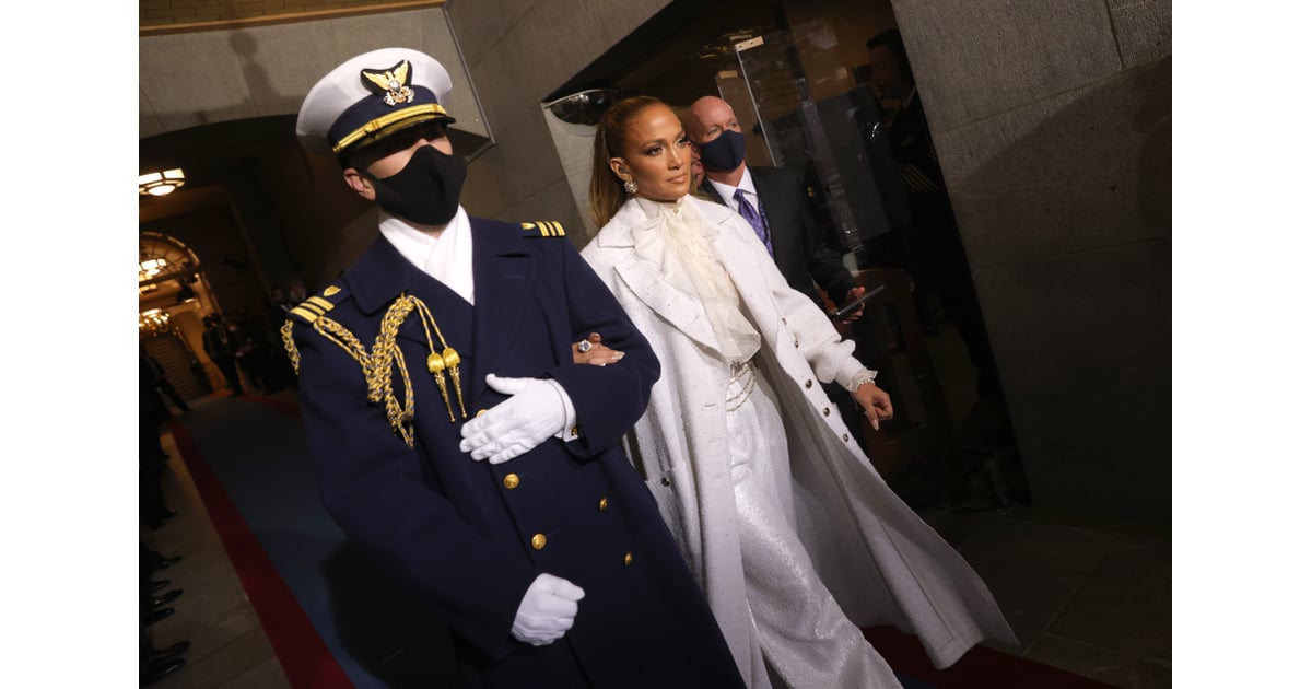 See Photos of J Lo's White Chanel Outfit on Inauguration Day | POPSUGAR Fashion Photo 5