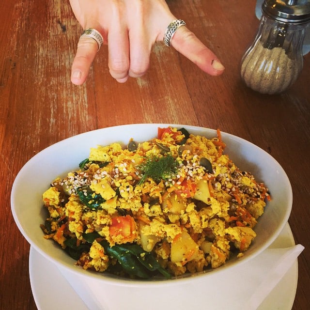 She Starts Her Day With a Tofu Scramble