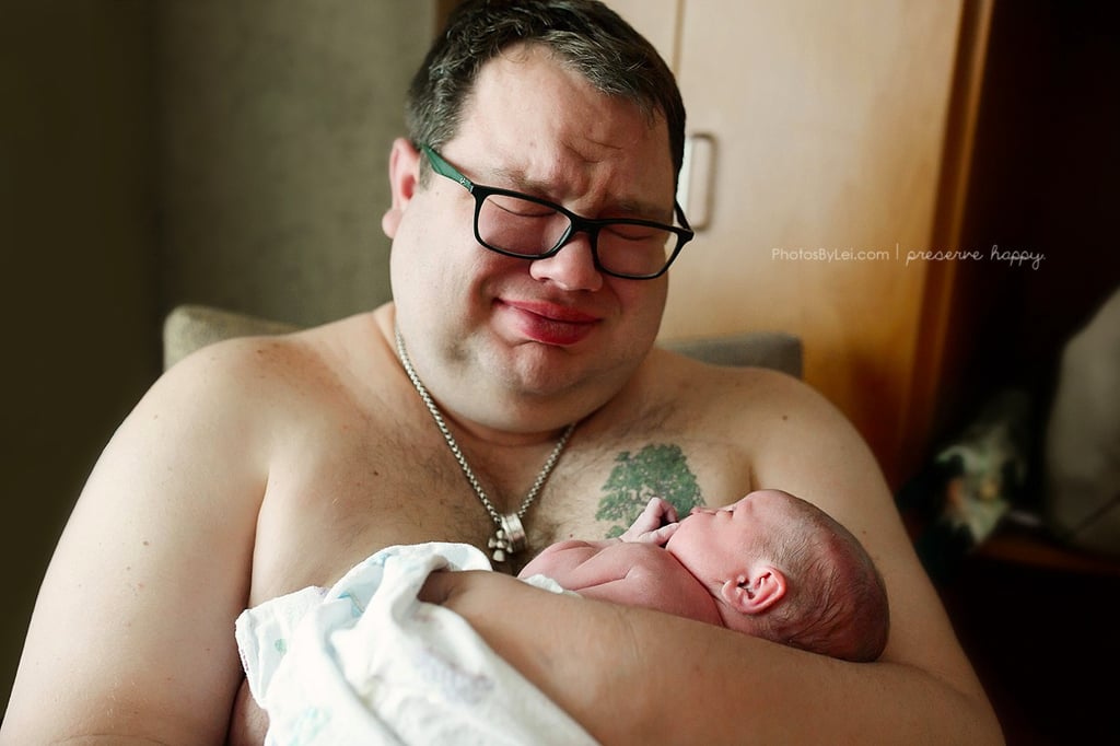 Dad's Reaction to the Birth of His Rainbow Baby