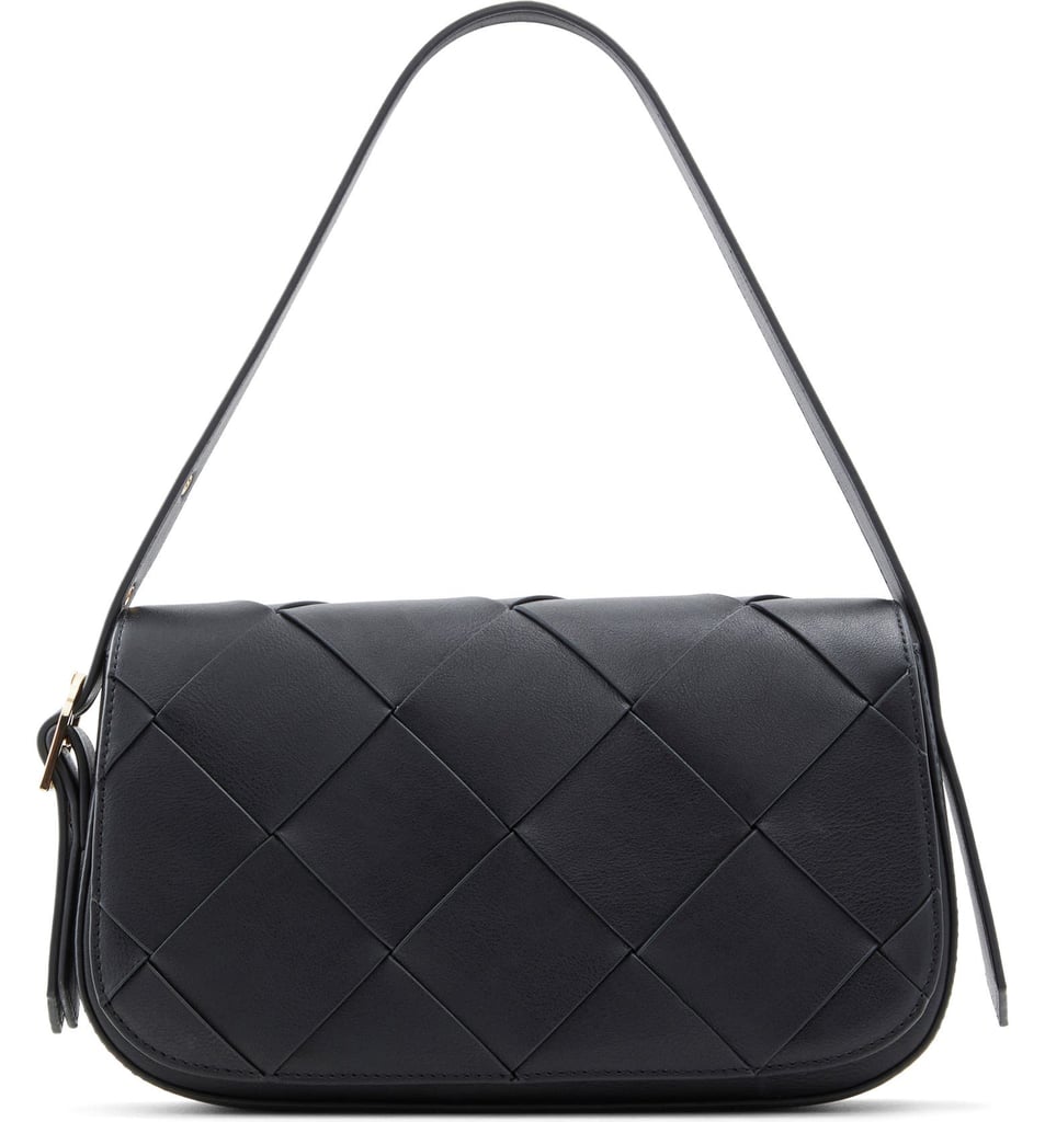 A Black Shoulder Bag: Who What Wear Harper Woven Shoulder Bag