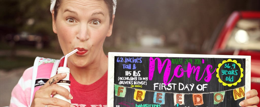 Mom's Funny First Day of Freedom Photo