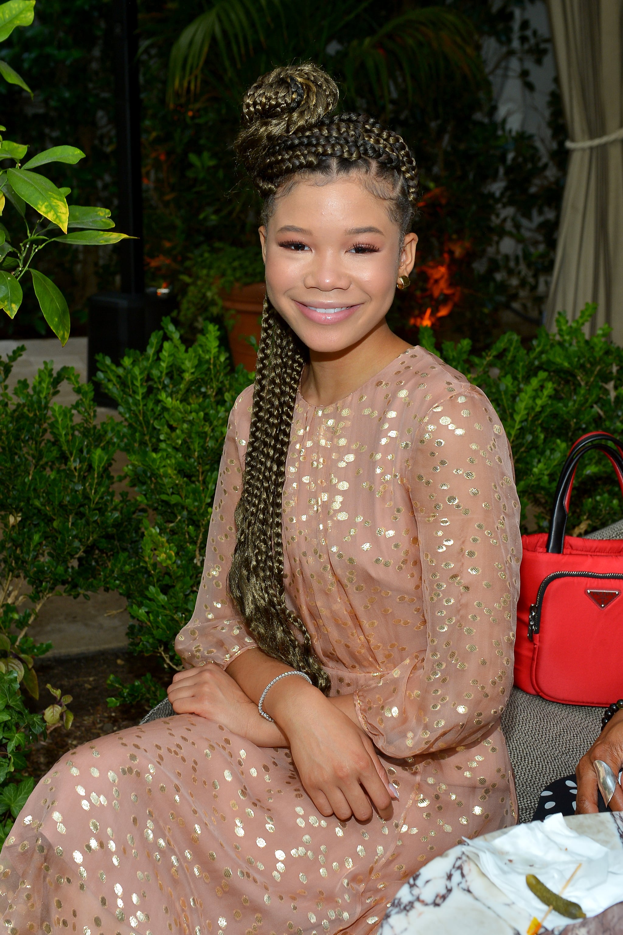 LOS ANGELES, CALIFORNIA - JUNE 11: Storm Reid, wearing Max Mara, attends the 2019 Women In Film Max Mara Face Of The Future, celebrating Elizabeth Debicki, at Chateau Marmont on June 11, 2019 in Los Angeles, California. (Photo by Donato Sardella/Getty Images for Max Mara)