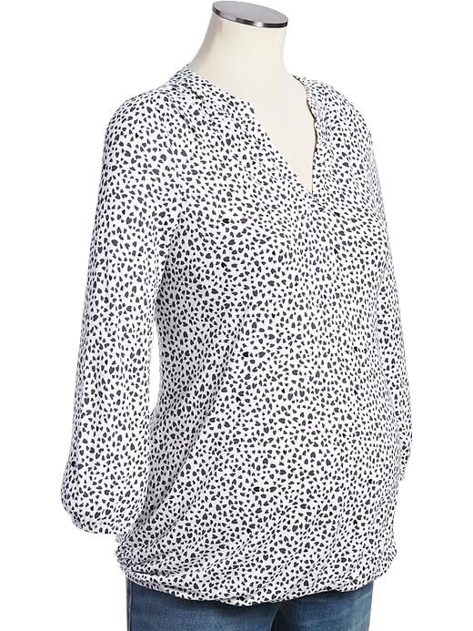 Old Navy White Hearts Split-Neck Jersey Top ($16, originally $25)