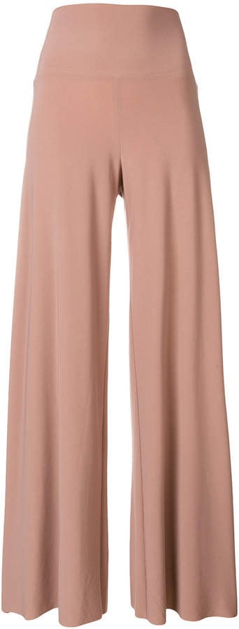 Norma Kamali Side Stripe Palazzo Trousers