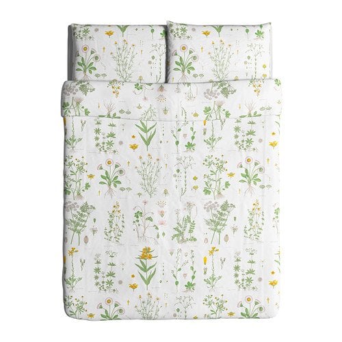 Ikea Strandkrypa Duvet Cover and Pillowcases, Full/Queen