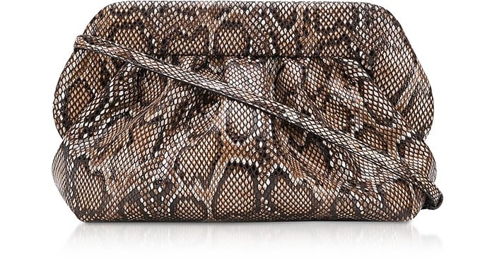 Themoiré Dark Python Printed Eco Leather Pouch Bag