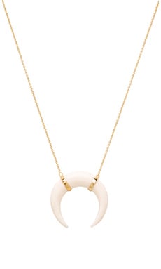Jacquie Aiche Bone Pendant Crescent Necklace