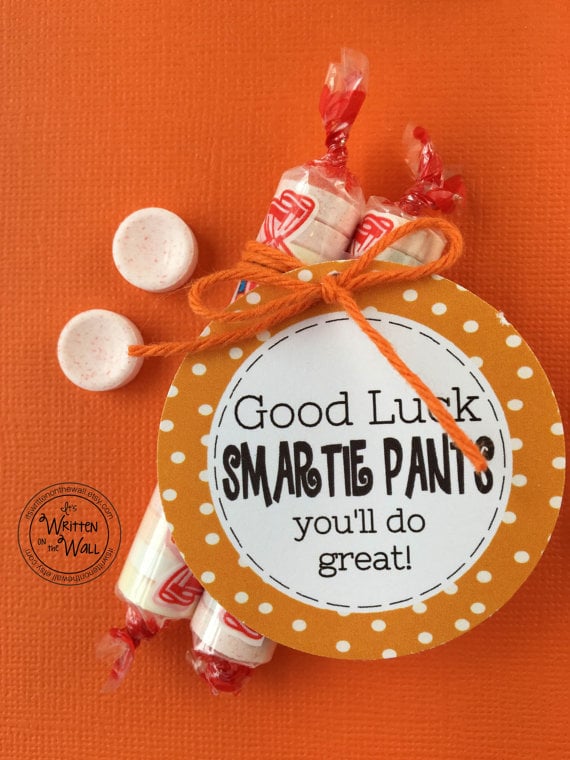 Good Luck Smartie Pants Treat | Cute Lunch Box Ideas For School ...