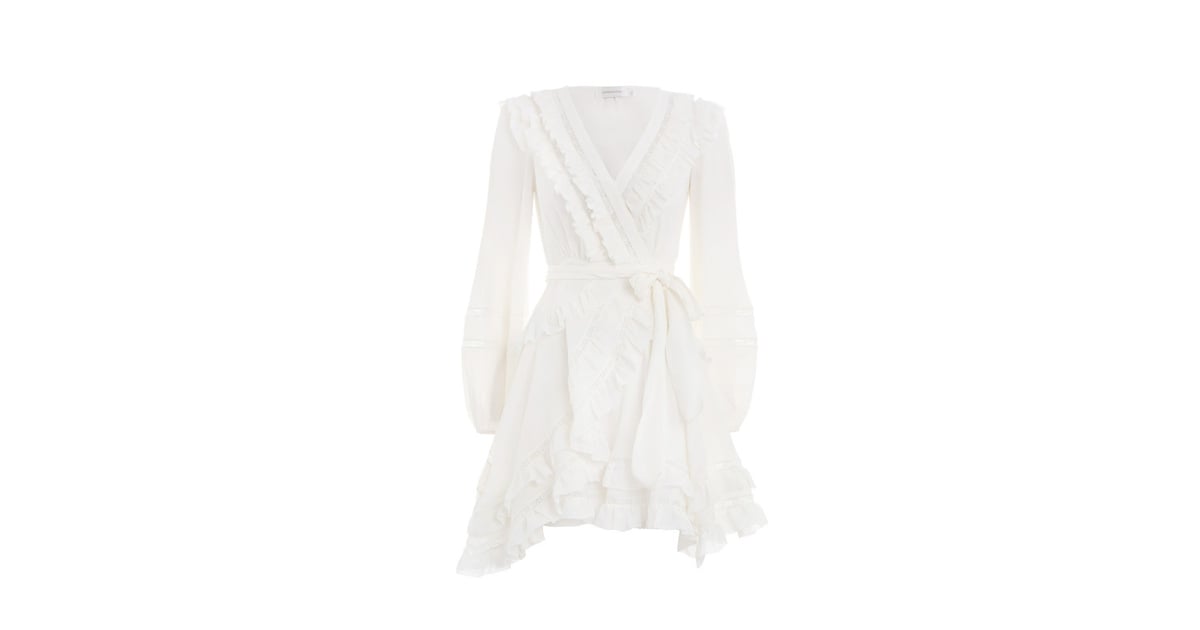 Zimmermann Moncur Frill Wrap Short Dress The Holiday Wear Labels