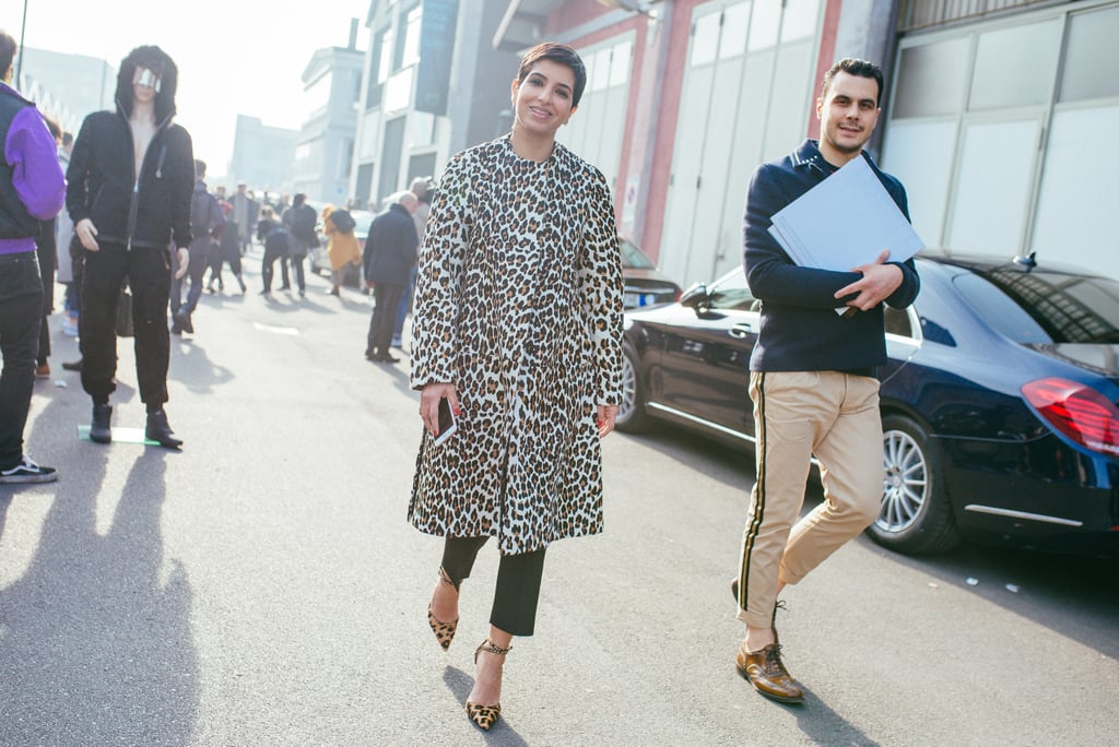 Like All Fashion Girls, Princess Deena Has a Leopard-Print Coat