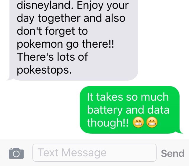 Since the game is such a battery drainer, bring extra chargers and try these battery-saving tricks to keep your phone alive all day at the park. To give you an idea of how much you can do there, Reddit user IAmAngelN posted this screenshot of all the PokéStops at Disneyland.