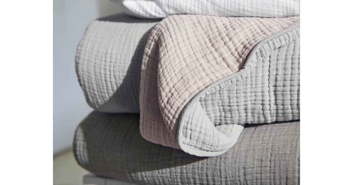 Parachute Cloud Cotton Quilt in Smoke and Blush | Parachute Cloud