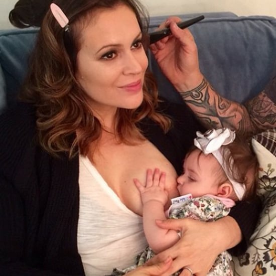 Alyssa Milano's Breastfeeding Selfies