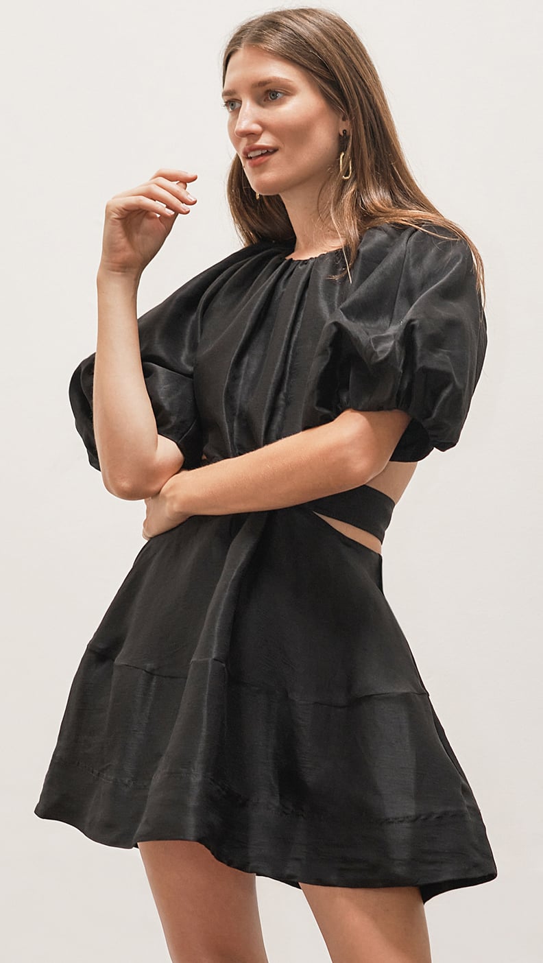 A Puff Sleeve Dress: Aje Psychedelia Cut Out Mini Dress
