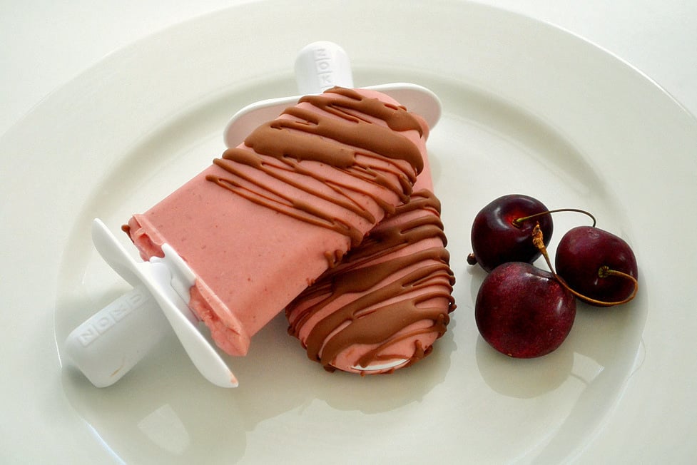 Cherry Yogurt Popsicles