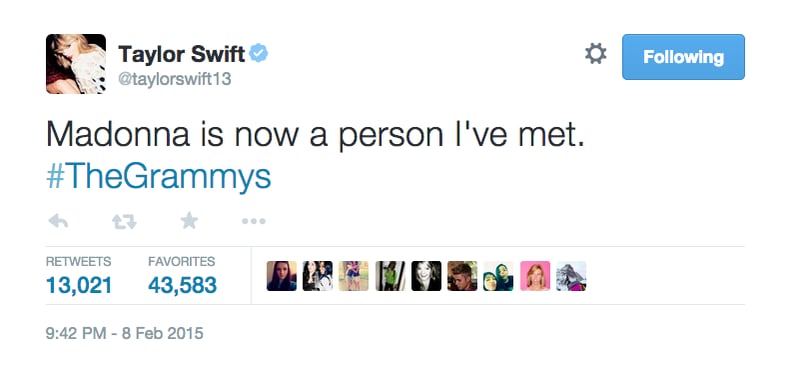 Taylor Swift Confirmed That She Met Madonna