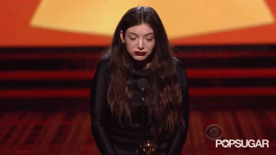 Lorde Spazzes Out While Accepting Her Grammy Award