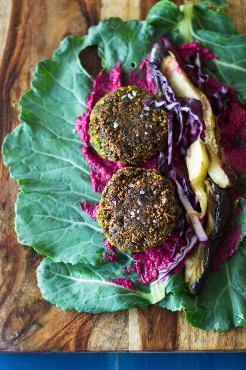 Falafel Collard Wrap With All the Fillings