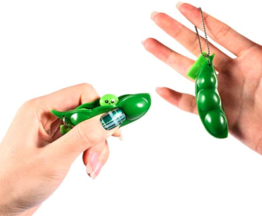 Squeeze-a-Bean Soybean Edamame Stress Relief Anti-Anxiety Toy