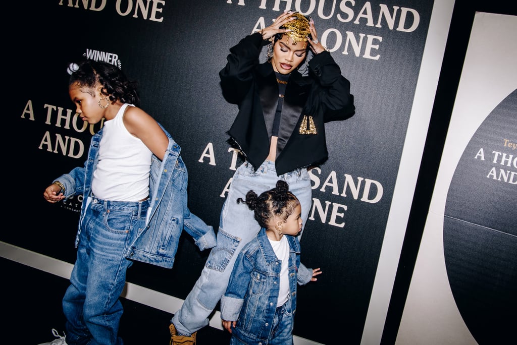 Teyana Taylor and Her Kids at A Thousand and One Premiere