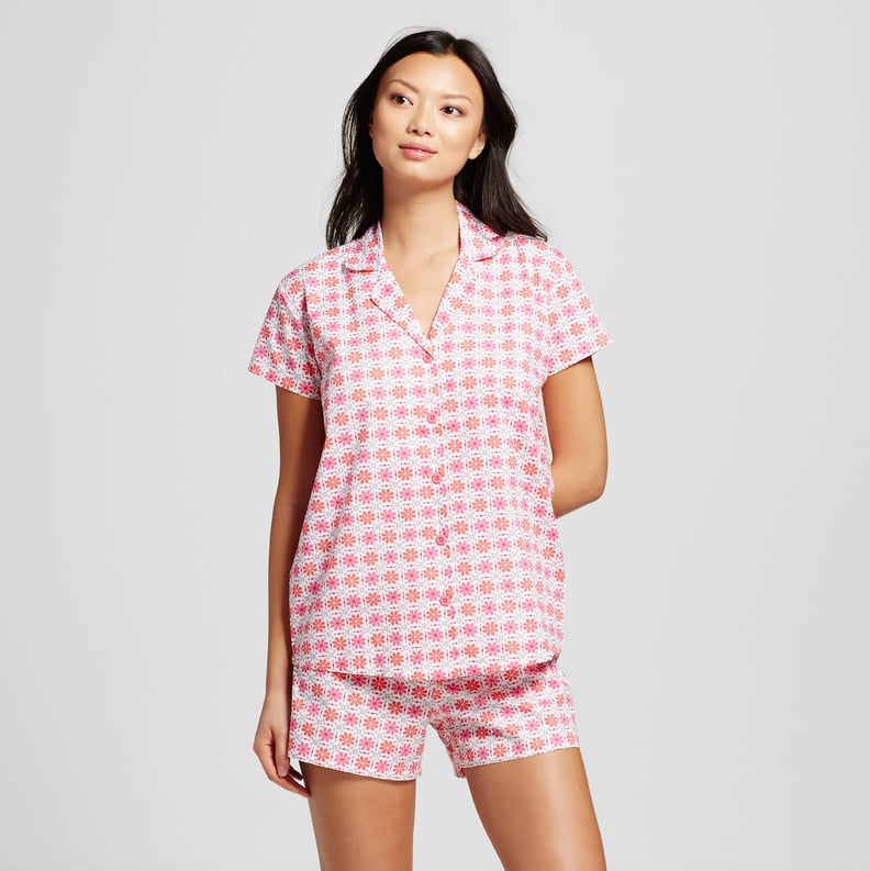 Hanes Premium Notch Collar Pajamas Shorts Set