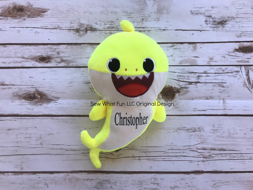 Personalized Yellow Baby Shark Plush Doll