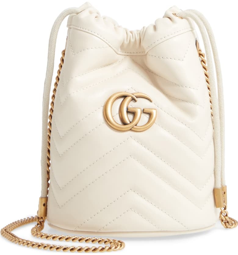 Gucci Mini GG Marmont 2.0 Quilted Leather Bucket Bag | Best Gucci Accessories | POPSUGAR Fashion ...