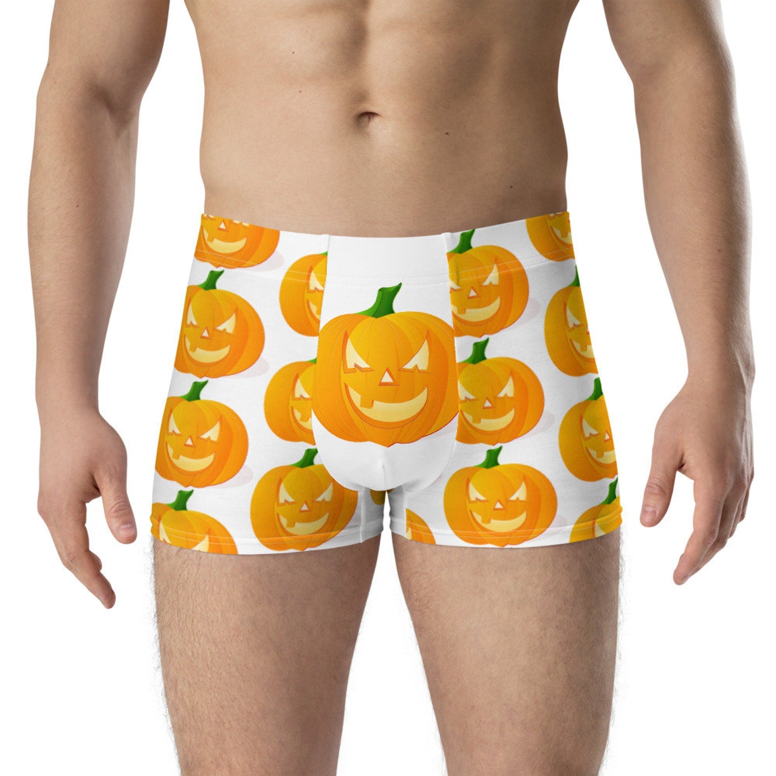 Mens Halloween Fun Thong Underwear, Pumpkins, Witches, Bats & Ghosts