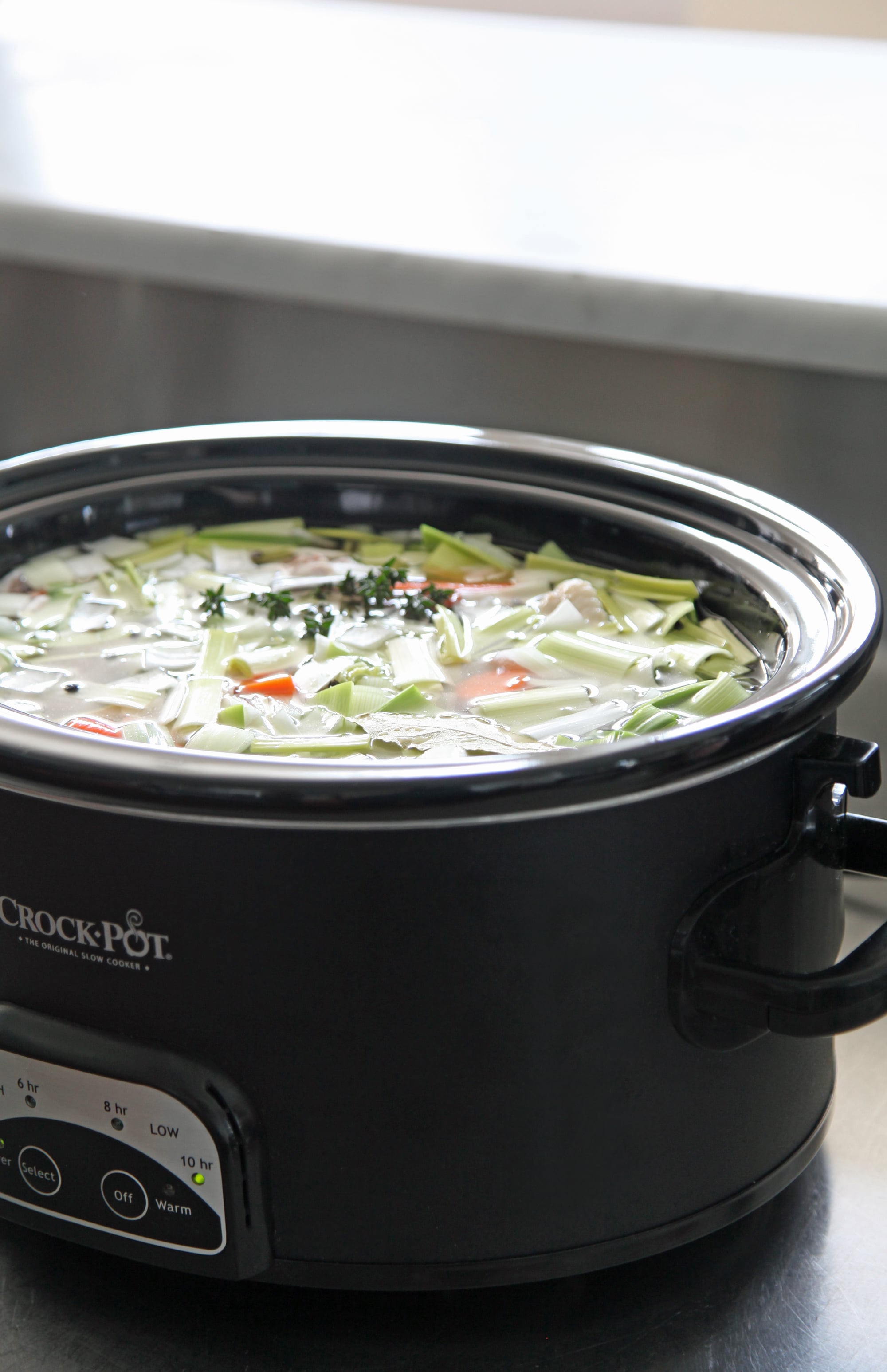 SlowCooker Chicken Stock Recipe POPSUGAR Food