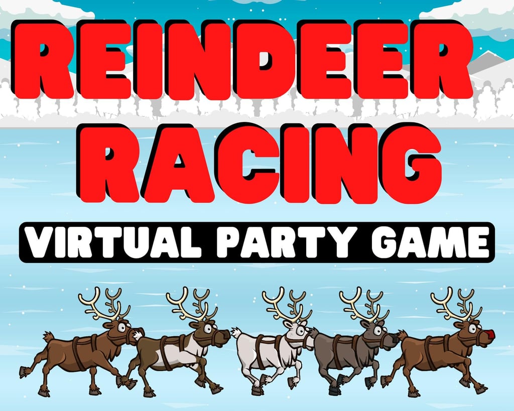 Christmas Party Game Virtual Reindeer Racing