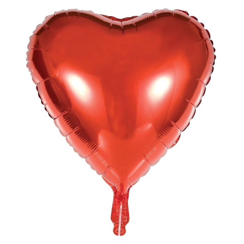 Red Heart-Shaped Foil Balloons