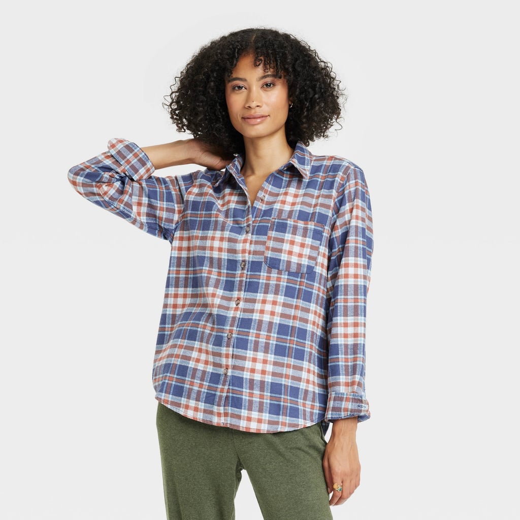 Cozy Flannel: Universal Thread Relaxed Fit Long Sleeve Flannel Button-Down Shirt