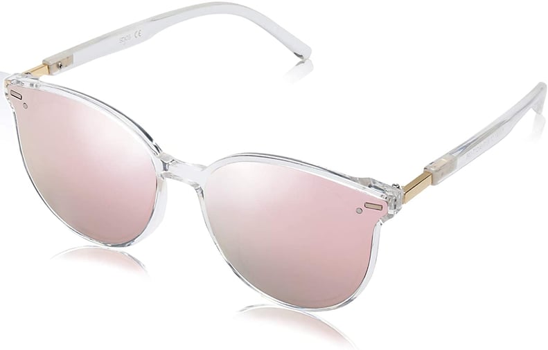 SOJOS Classic Round Sunglasses for Women Men Retro Vintage Large Plastic Frame BLOSSOM SJ2067