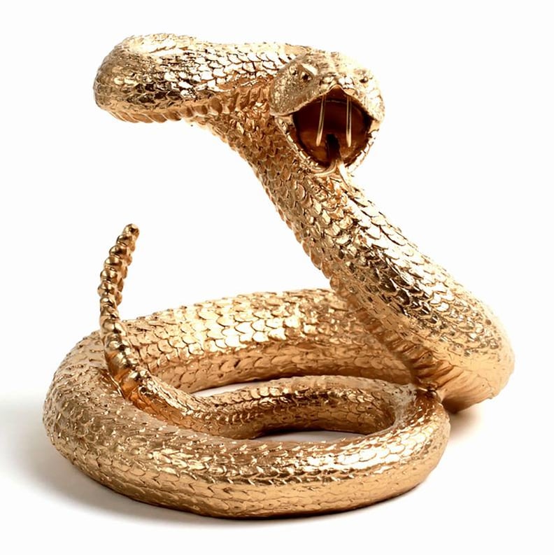 Trendy Golden Snake Statue