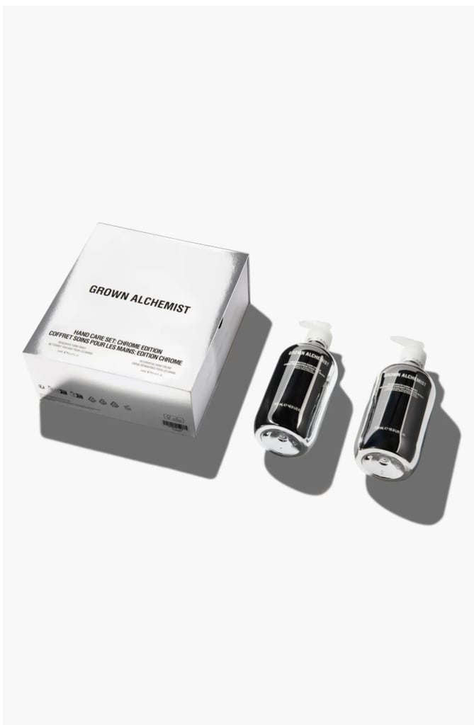 Grown Alchemist Hand Care Set: Chrome Edition ($83, originally $110)
As someone who loves the feeling of a spa day in the comfort of my own home, I have my eye on this Grown Alchemist set. It contains a cedarwood-infused hand wash and restorative hand cream, all to help deliver long-lasting hydration and rejuvenation to the skin in just one use. It's the perfect cap to a cozy spa day inside.
