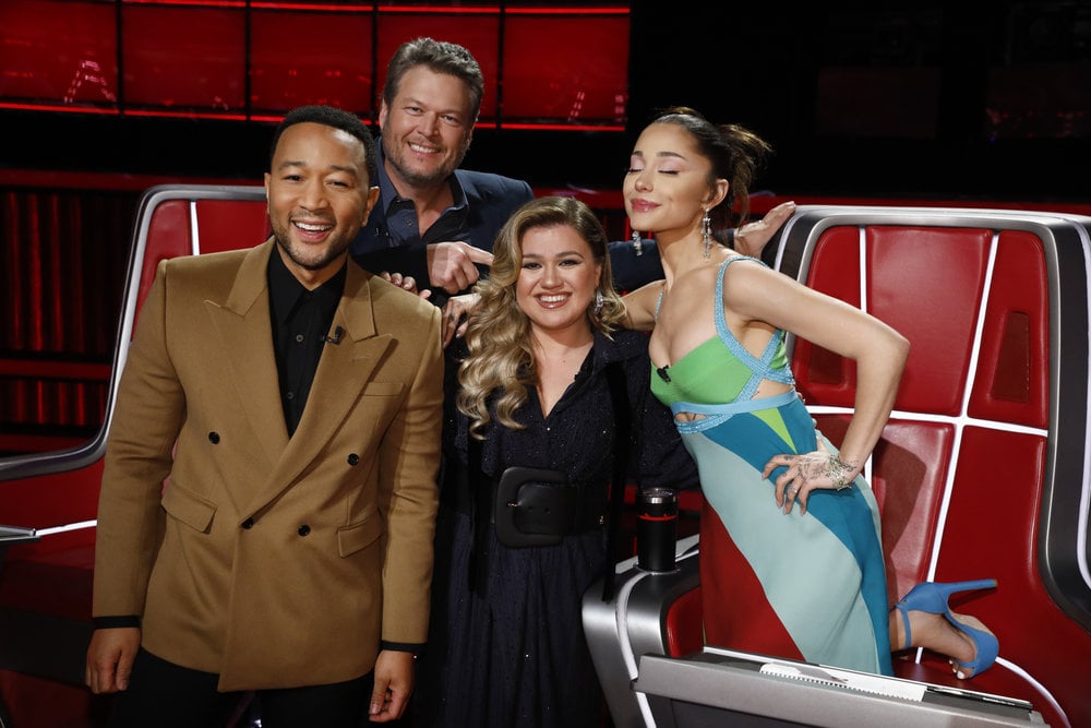 Ariana Grande Wears '13 Going On 30′ Versace Dress on 'The Voice' –  Footwear News