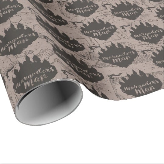 Harry Potter Hogwarts Castle Marauder's Map Wrapping Paper