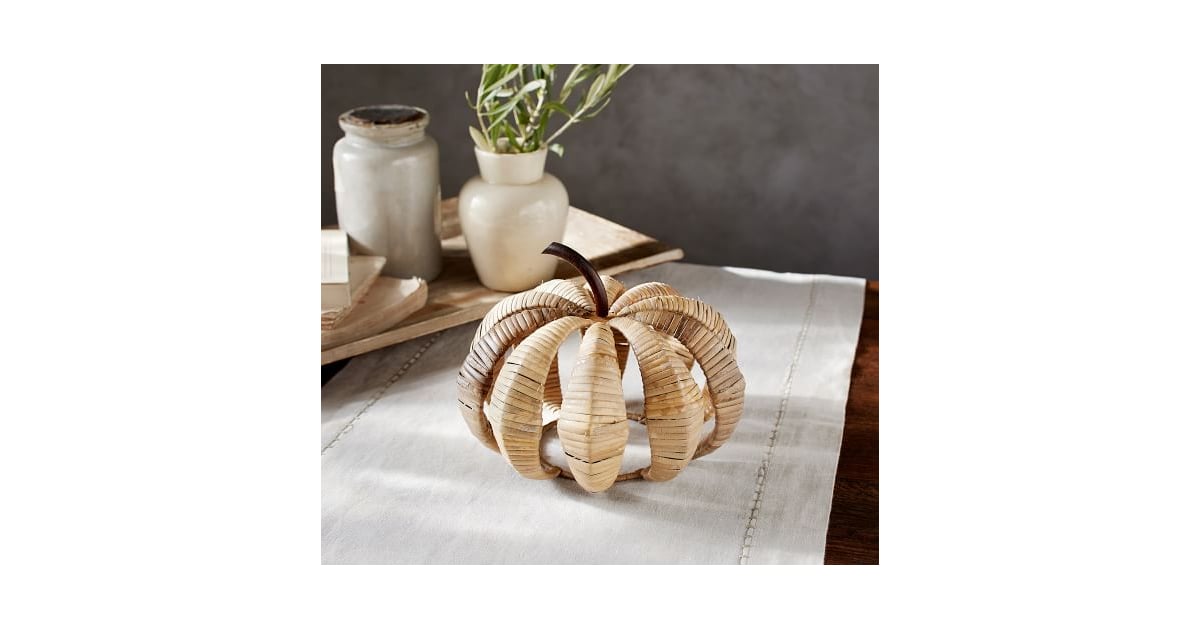 Woven Pumpkin Best Pottery Barn Halloween Decorations 2019 POPSUGAR