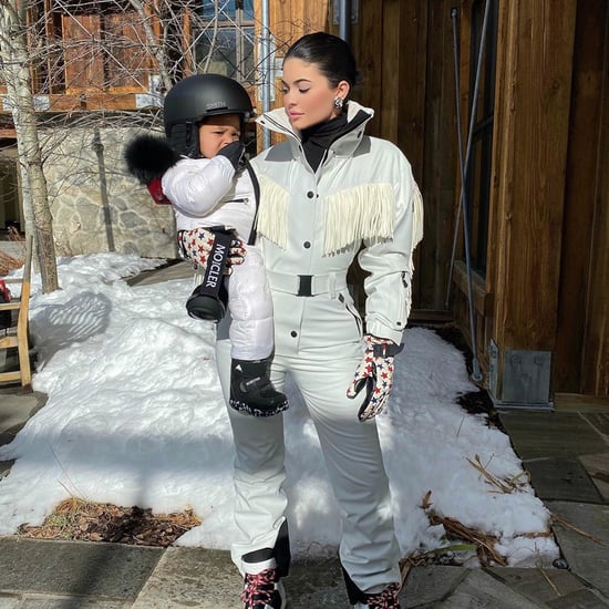 See Stormi Snowboard For the First Time With Kylie Jenner