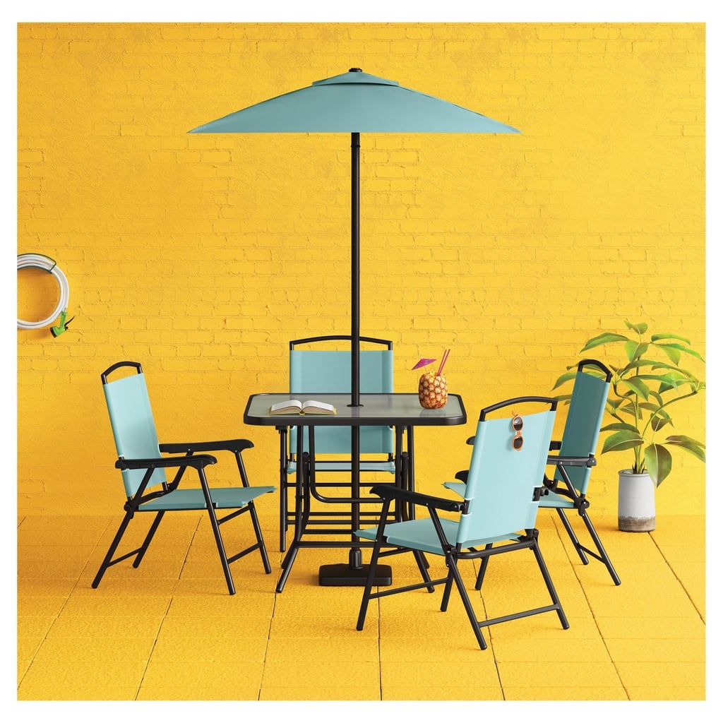 Threshold 7-Piece Metal Folding Patio Dining Set