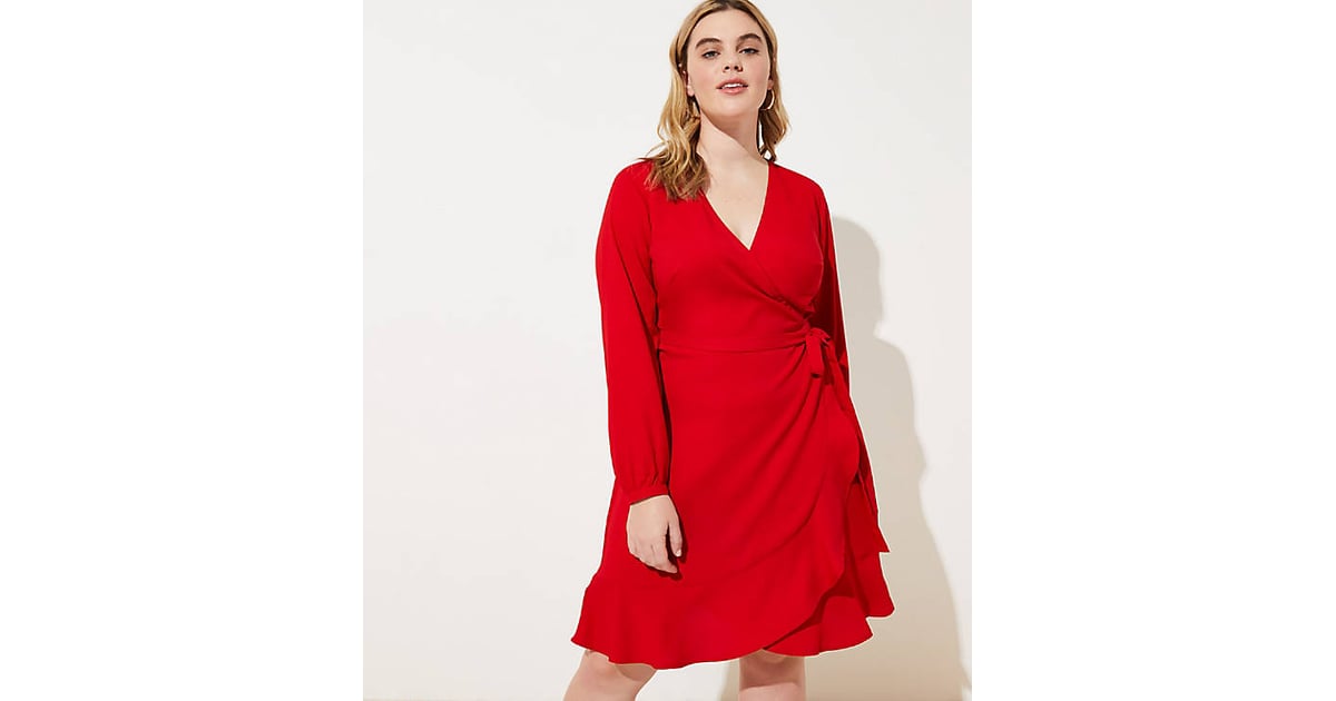 Loft red on sale wrap dress