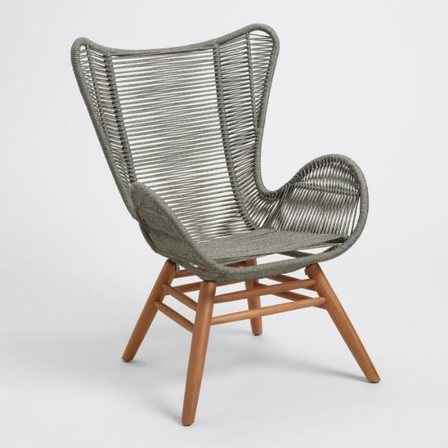 Gray Nautical Rope Rapallo Outdoor Butterfly Chair Best Outdoor
