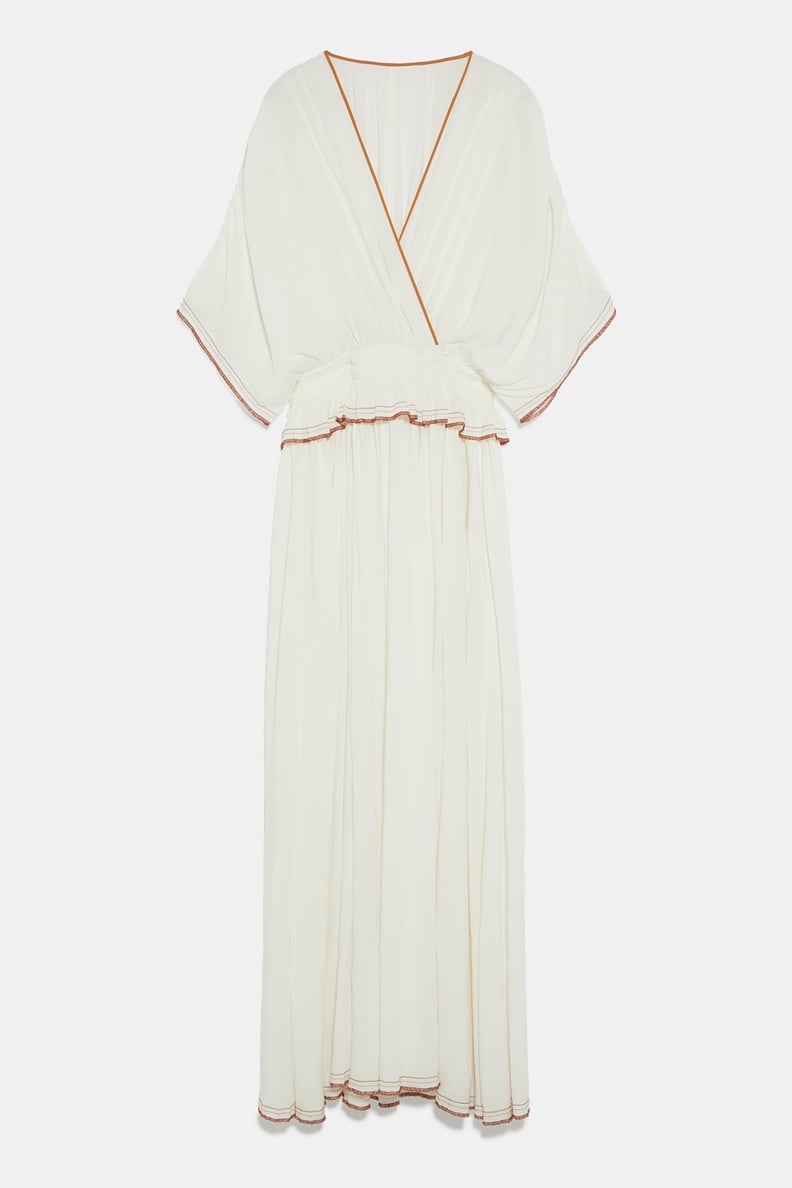 Zara Studio Dress With Contrast Piping