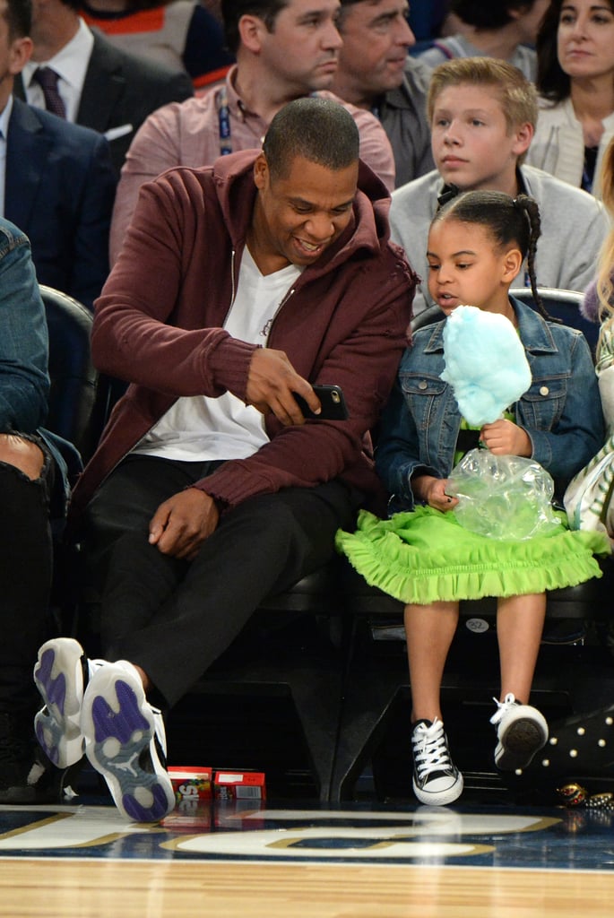 Beyonce With Jay Z and Blue Ivy at NBA All-Star Game 2017