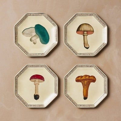 John Derian For Target Assorted Fall Mushroom Appetizer Plates