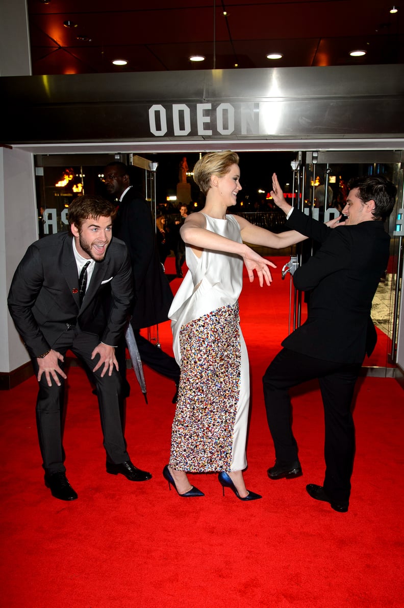 The Hunger Games Cast Having a Tickle Fight