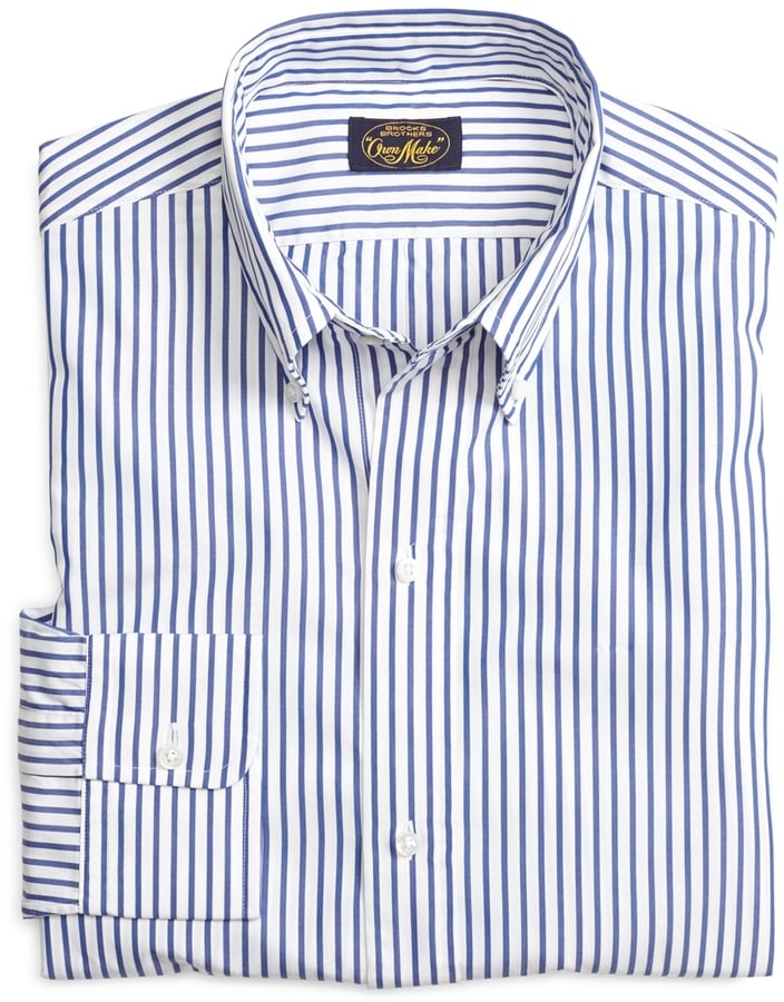 Brooks Brothers Blue Bold Stripe Sport Shirt